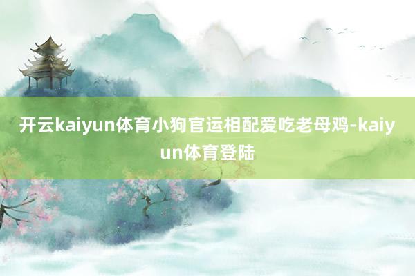 开云kaiyun体育小狗官运相配爱吃老母鸡-kaiyun体育登陆