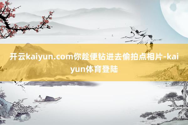 开云kaiyun.com你趁便钻进去偷拍点相片-kaiyun体育登陆