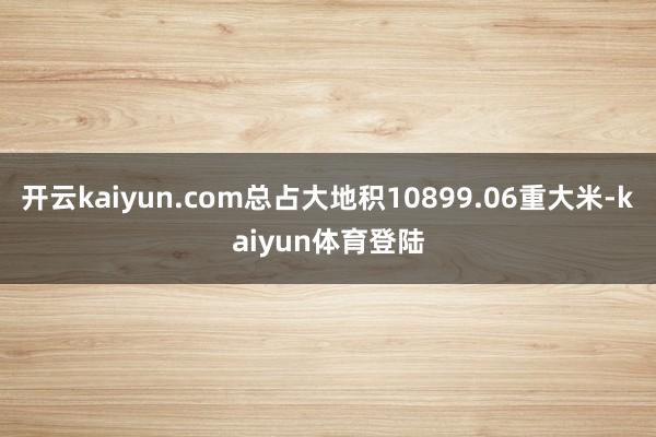 开云kaiyun.com总占大地积10899.06重大米-kaiyun体育登陆