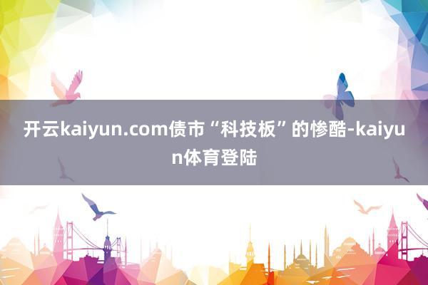 开云kaiyun.com债市“科技板”的惨酷-kaiyun体育登陆