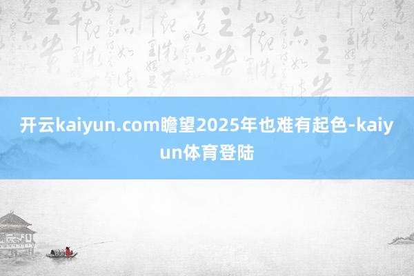 开云kaiyun.com瞻望2025年也难有起色-kaiyun体育登陆