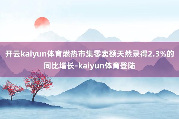 开云kaiyun体育燃热市集零卖额天然录得2.3%的同比增长-kaiyun体育登陆